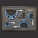 4pcs 0-100mm Outside Micrometer Machinist Tool Set Carbide 0.01m
