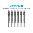 Glow Plug X6 Suitable for Nissan Patrol GU Y61 TD42 TD42T 4.2L 99-06 11065-G2400