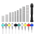 59Pcs Mini Twist Drill Bits Micro Hand Drilling Set DIY Model Craft Wood Tool