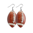 48PCS Sublimation Blank MDF Rugby Earring Double-Sided w/ Hook and Jump Ring DIY