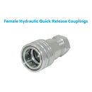 2pairs 1/2 inch  BSP Male Female Hydraulic Poppet Quick Release Couplings Set Tractor