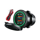 12V Car Cigarette Lighter Socket Dual QC3.0 USB Ports Fast Charger Power Adapter