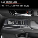4Pcs Window Lift Panel Trim ABS Carbon Fiber Suitable for Prado LC250 2024 2025