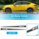 2pcs/set Car Body Stickers Long Stripe Side Skirt Decoration Decals