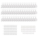 48PCS Sublimation Helmet Earring Blank MDF Double-Sided w/ Hook and Jump Ring