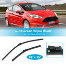 For Ford Fiesta 08-On Aero Flat Windscreen Wiper Blades 26 inch   15 inch  1 Pair