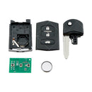 3 Buttons Complete Remote Car Key 433MHz ID63 80Bit Chip Suitable For Mazda 2 3 6