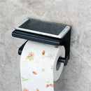 2x Stainless Steel Paper Toilet Roll Holder Storage Hook + Phone Shelf Bathroom