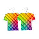 48PCS Blank Jewelry Earring Wood MDF Football Shirt Earring Double-Sided DIY