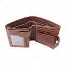 RFID Blocking Leather Wallet Slim Mens Purse Trifold Credit Card Holder
