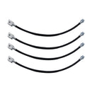 4PCS Extended Brake Line Hoses Braided Suitable For Nissan Patrol GQ GU Y60 Y61