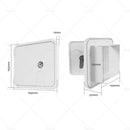 Caravan Utility Door Access Hatch Rectangle 194x165mm RV Motorhome Lock