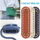 8PCS PU Leather Shaper Base Pad DIY Crochet Bag Bottom Oval Knitting Accessories