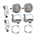 2x Power Operated Recessed Folding Whale Tail T Lock Handle Suitable For Trailer Tool Box