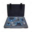 4pcs 0-100mm Outside Micrometer Machinist Tool Set Carbide 0.01m