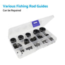 160Pcs 3.7mm-30mm Ceramic Fishing Rod Guide Rings Wear Resistant Rod Repair Kit