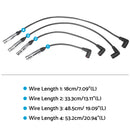 4pcs 7mm Ignition Spark Plug Wire Suitable For VW Beetle Golf Jetta 2.0 L4 98-15