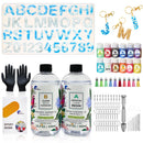 Epoxy Resin 1:1 AB Kit Craft Coating UV Color Pigment Paste Liquid Silicone Mold