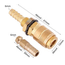 Unimig Razor Female Quick Gas Connection with 6mm Barb Argon Hose Suitable For Kemppi Style TIG