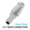 Stainless Steel Sewer Jetter Nozzle For Pressure Washer w/1/4 inch Connect for Drain
