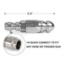 Stainless Steel Sewer Jetter Nozzle For Pressure Washer w/1/4 inch Connect for Drain