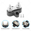 Bus Bar Terminal Block Heavy Duty Dual M6 Power Distribution Stud Black