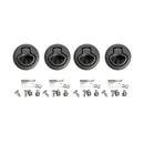 4x Round Flush Pull Slam Hatch Latch Door Lock Deck For RV Marine Boat Caravan
