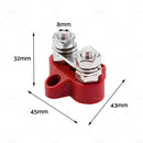 1x Bus Bar M8-M8 2 Post 12V-24V Terminal Blocks Positive Distribution 150A Red