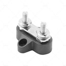 Bus Bar Terminal Block Heavy Duty Dual M6 Power Distribution Stud Black
