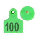 100X SMALL 5x4cm LIVESTOCK EAR TAGS SHEEP COW PIG CATTLE NUMBERED ANIMAL PLASTIC